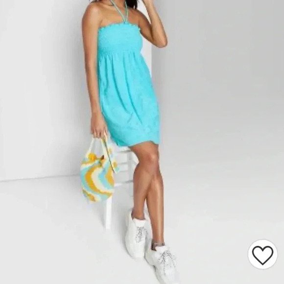 Women's Sleeveless Smocked Terry Convertible Dress - Wild Fable™ - Picture 3 of 9